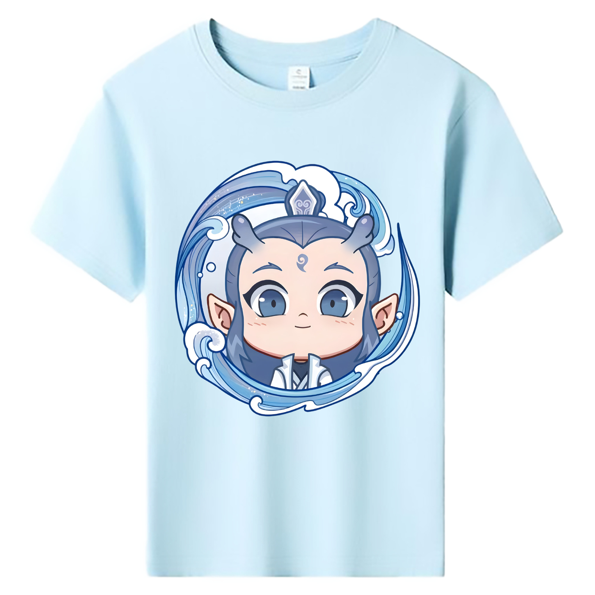 （画像用） Ne Zha 2 ナタ 魔童の大暴れ 綿100％キッズTシャツ（フロントプリント）